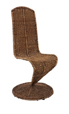 Lot 622 - A banana leaf 'S' chair