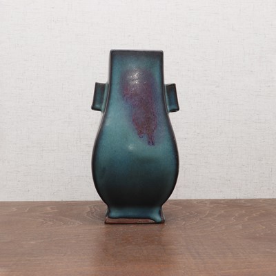 Lot 158 - A Chinese Yixing Jun-type hu vase