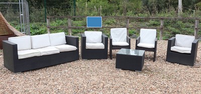 Lot 660 - A rattan garden furniture set