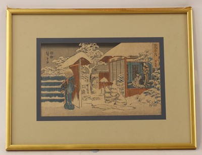Lot 437 - A group of nine Japanese woodblock prints