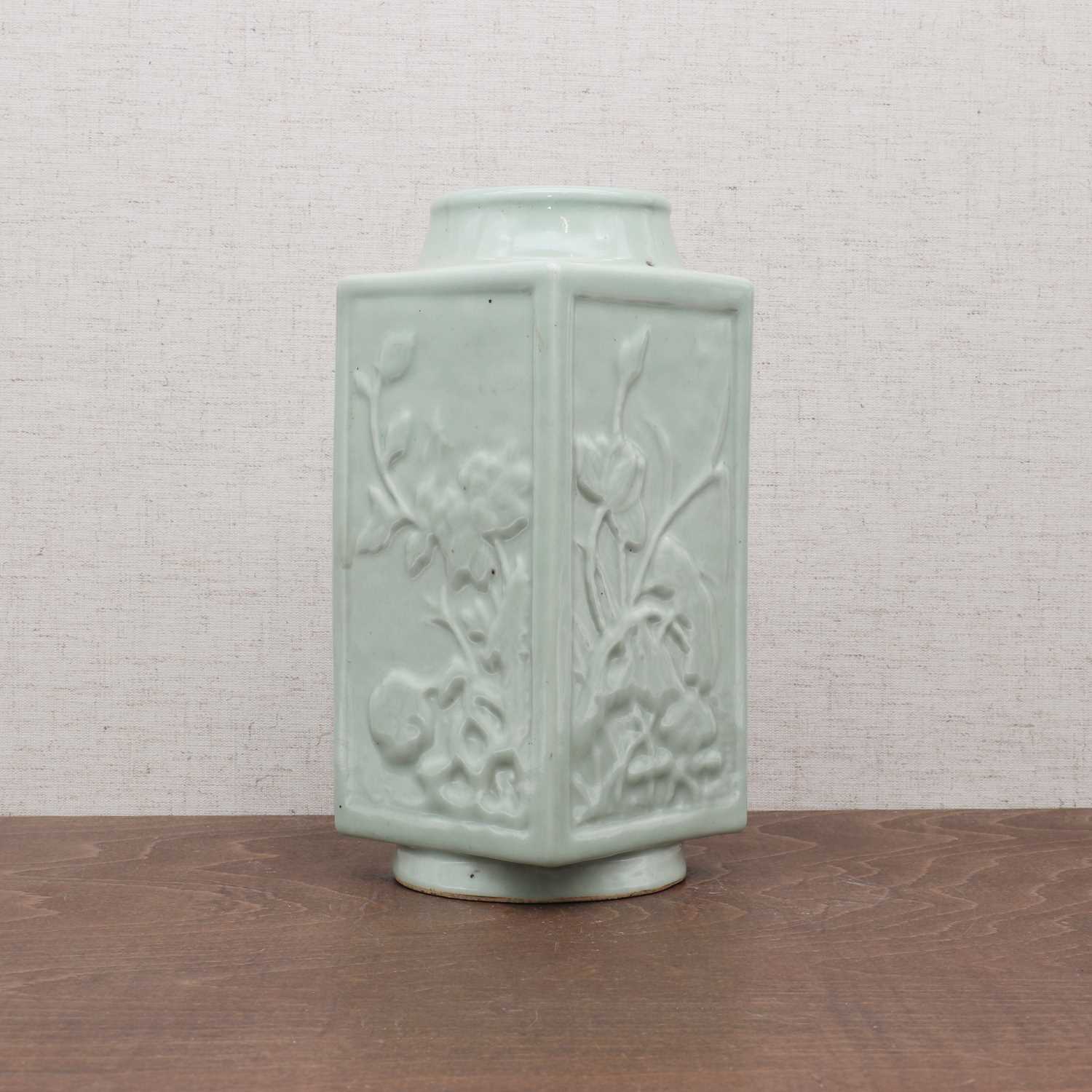 Lot 127 - A Chinese celadon-glazed vase