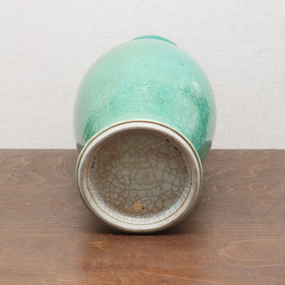 Lot 67 - A Chinese green-glazed vase