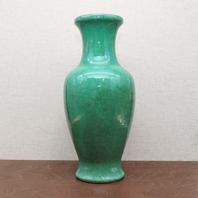 Lot 67 - A Chinese green-glazed vase