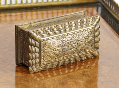 Lot 101 - A Tiffany Studios gilt bronze stamp box