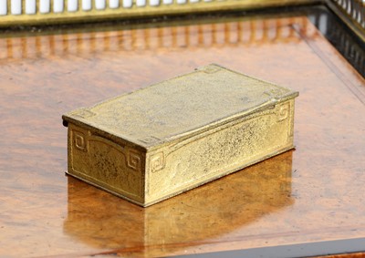 Lot 103 - A Tiffany Studios gilt bronze stamp box