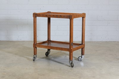 Lot 135 - A Thomas 'Gnomeman' Whittaker oak trolley