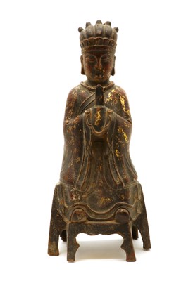 Lot 199 - A painted iron Daoist figure