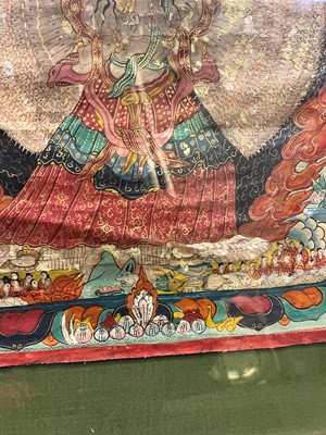 Lot 137 - A Tibetan thangka