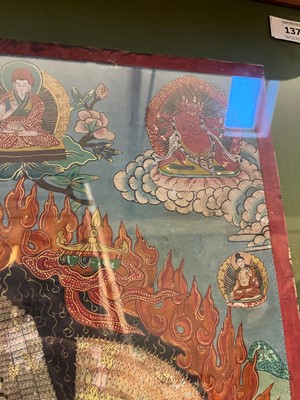 Lot 137 - A Tibetan thangka