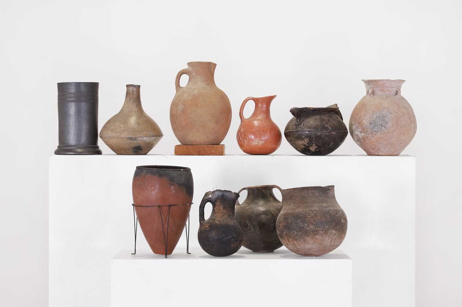 Lot 341 - A group of archaic and archaic-style pottery vessels