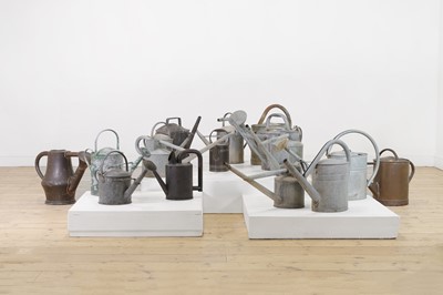 Lot 363 - A quantity of metal watering cans