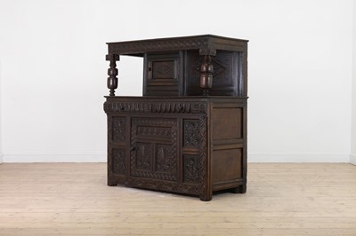 Lot 350 - A Charles I oak court cupboard