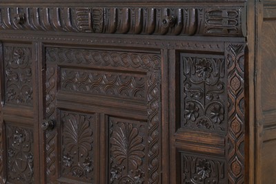 Lot 350 - A Charles I oak court cupboard