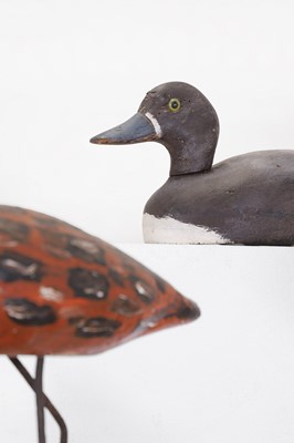 Lot 361 - A group of carved and painted decoy birds