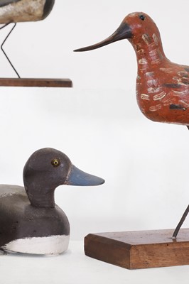 Lot 361 - A group of carved and painted decoy birds