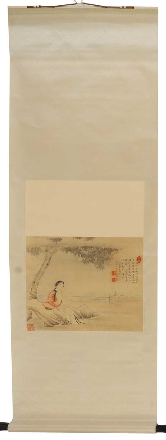 Lot 286 - A Chinese hanging scroll