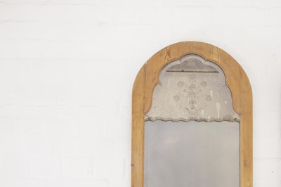 Lot 122 - A pair of pine Art Deco mirrors