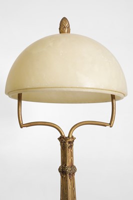 Lot 154 - A French gilt-bronze and alabaster table lamp
