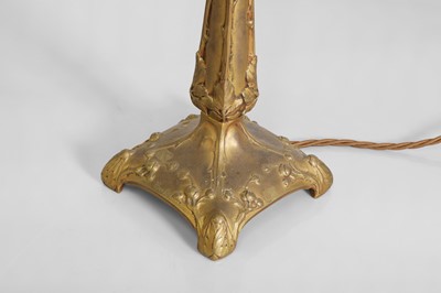Lot 154 - A French gilt-bronze and alabaster table lamp