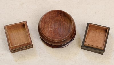 Lot 127 - A group of three Tunbridge Ware stamp boxes