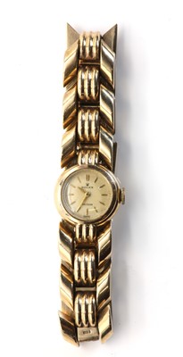 Lot 297 - A ladies' 9ct gold Rolex Precision mechanical bracelet watch, c.1950