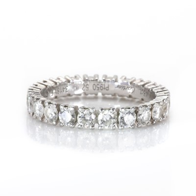 Lot 133 - A platinum diamond set 'Destinee' full eternity ring, by Cartier