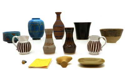 Lot 410 - A collection of Swedish and British pottery