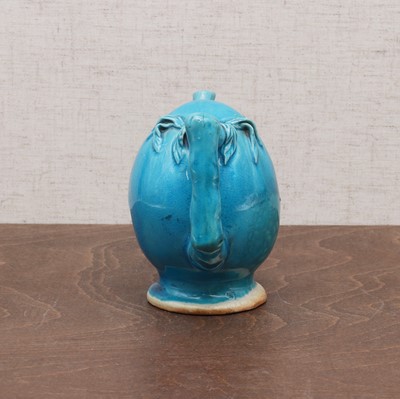 Lot 126 - A Chinese turquoise-glazed teapot