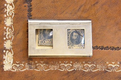 Lot 78 - A silver stamp box