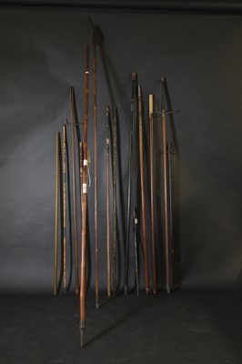 Lot 74 - A collection of Japanese yari poles