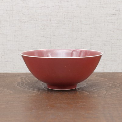 Lot 137 - A Chinese copper-red glazed bowl