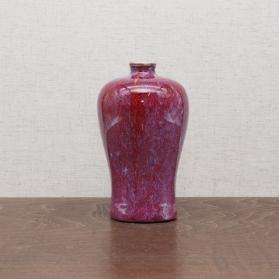 Lot 141 - A Chinese flambé-glazed meiping vase