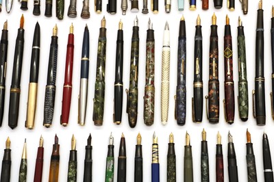 Lot 230 - A collection of fountain pens, rollerballs and propelling pencils