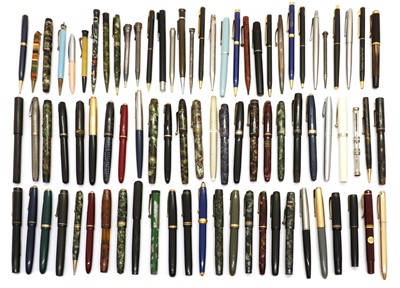Lot 230 - A collection of fountain pens, rollerballs and propelling pencils