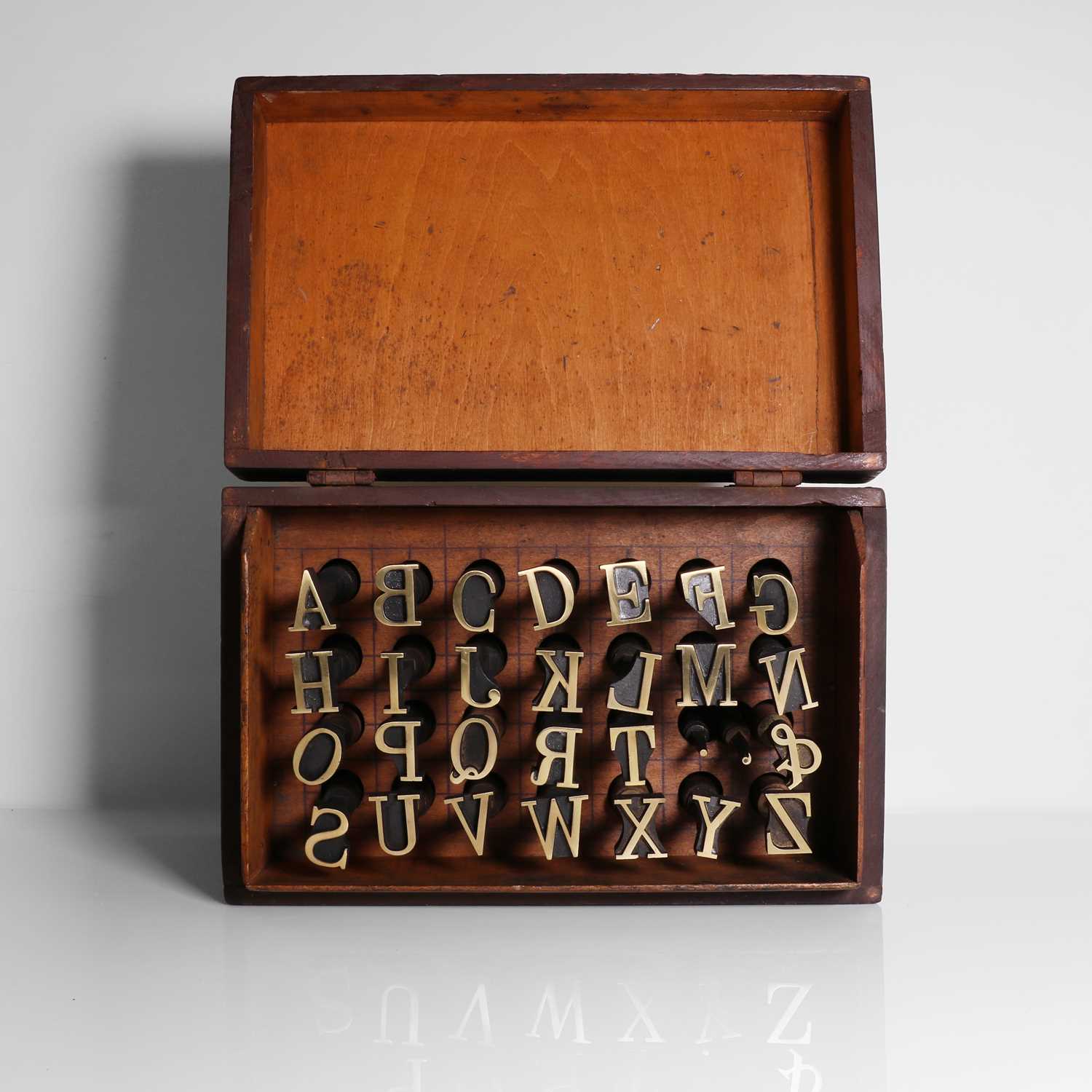 Lot 26 - A set of brass alphabet bookbinder's