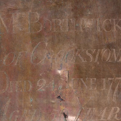 Lot 18 - A George III gilt-copper coffin plate