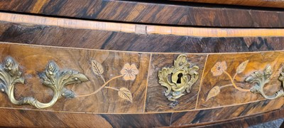 Lot 76 - A walnut, rosewood and marquetry commode