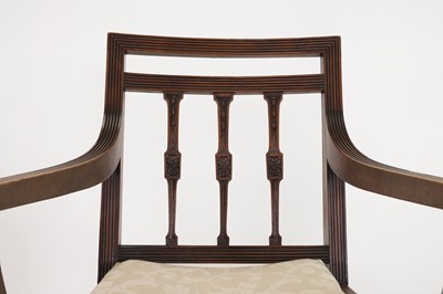 Lot 171 - A pair of mahogany armchairs in the Regency taste