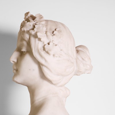 Lot 79 - An Art Nouveau carved marble bust