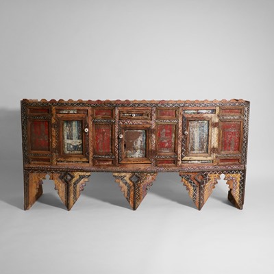 Lot 161 - A painted pine sideboard