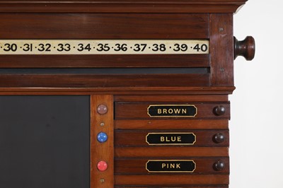 Lot 181 - A late Victorian mahogany life pool board by Stevens & Sons of London