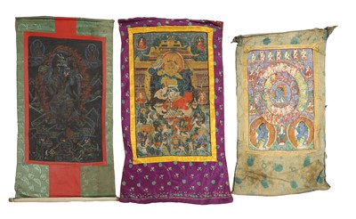 Lot 231 - Three Tibetan thangka