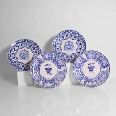 Lot 91 - A group of four Staffordshire pearlware plates