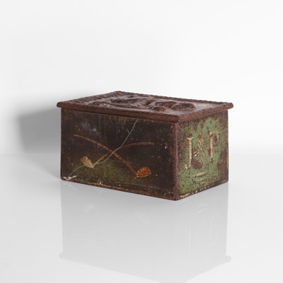 Lot 72 - A cast iron anti-slavery tobacco box