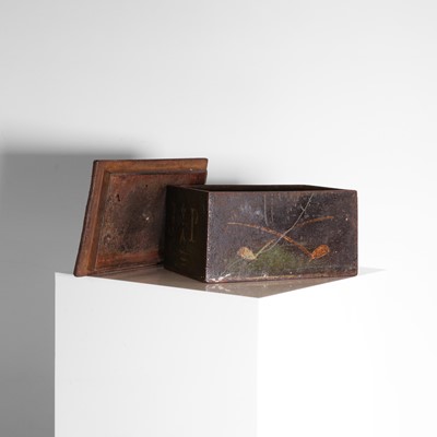 Lot 72 - A cast iron anti-slavery tobacco box
