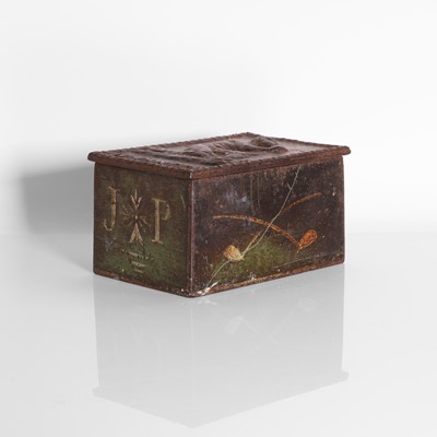 Lot 72 - A cast iron anti-slavery tobacco box