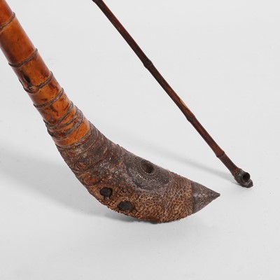 Lot 127 - Two bamboo opium pipes
