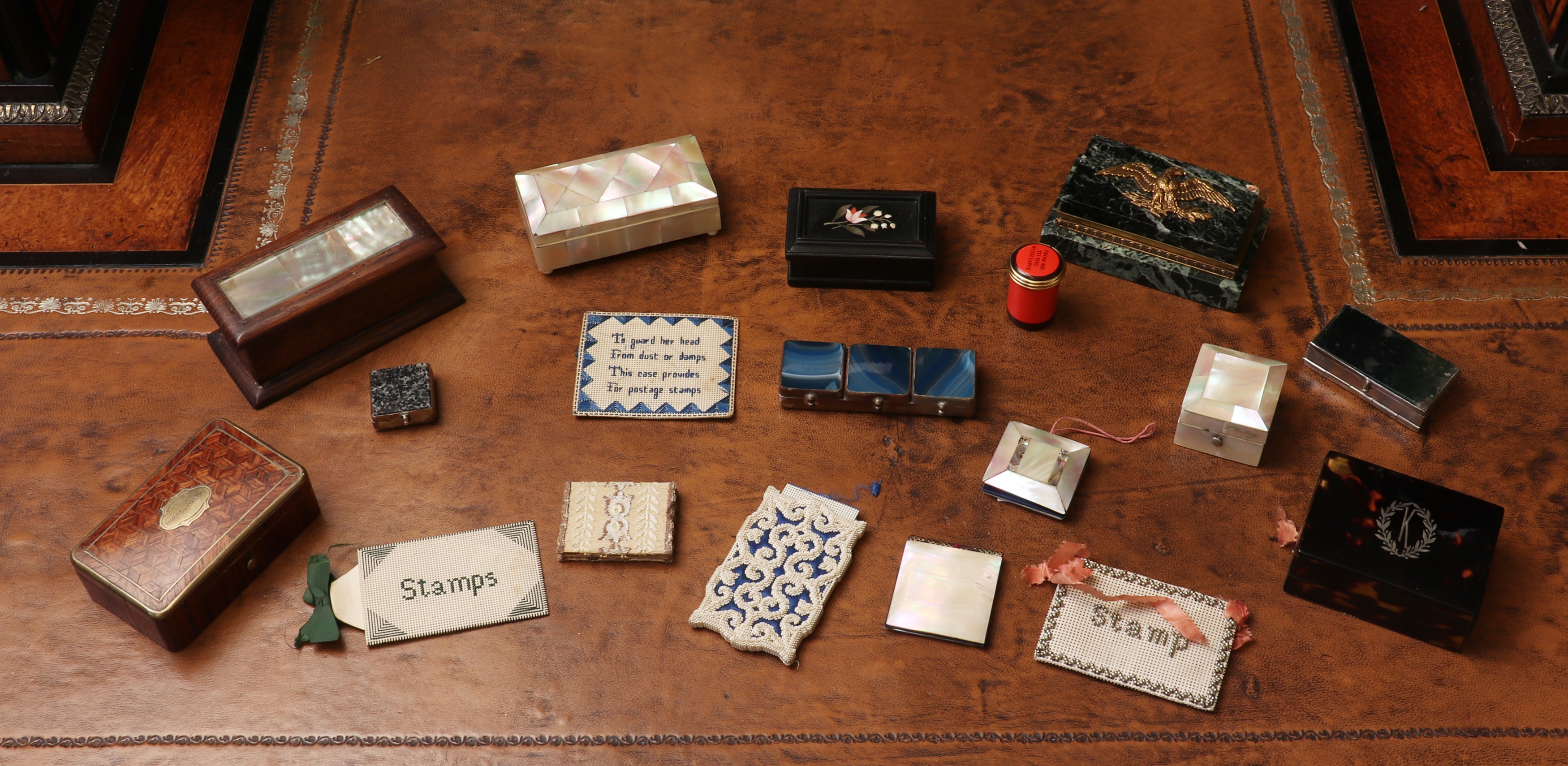 Lot 136 - A group of stamps boxes,