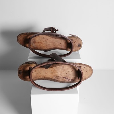 Lot 27 - A pair of pattens or mud shoes