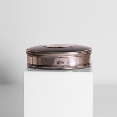 Lot 45 - A sea captain's tortoiseshell and silver snuffbox